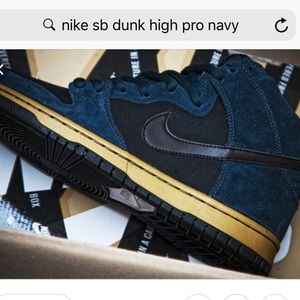Nike SB Dunk High Pro navy and suede